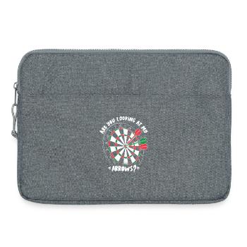 Dart Kneipen Design - Laptoptasche 15" - Grau meliert - Vorne