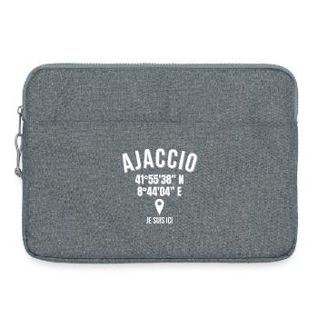 Corsica, Corsica, humor Ajaccio - Laptop bag 15" - heather grey - Front