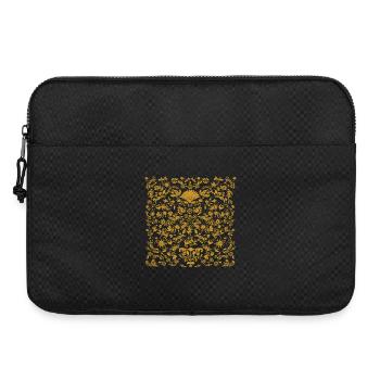 Ornementation dorée avec ornement Otomi - Sacoche pour ordinateur portable 15 pouces - noir - Devant