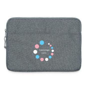 Mois de la fierté - Transition... Chargement - Sacoche pour ordinateur portable 15 pouces - gris chiné - Devant