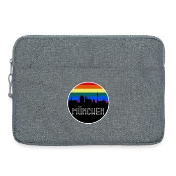 L’arc-en-ciel de Munich Skyline - Sacoche pour ordinateur portable 15 pouces - gris chiné - Devant