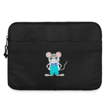 Cute and elegant little mouse - Laptop bag 15" - black - Front