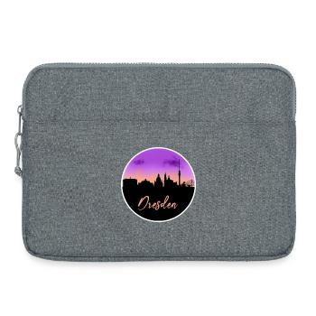 Ligne d’horizon fine de Dresde - Sacoche pour ordinateur portable 15 pouces - gris chiné - Devant