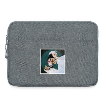 Flowers inside POSTER - Laptop bag 15" - heather grey - Front