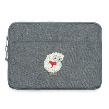 Lioba Seidenhuhn, Hühnerliebe - Laptoptasche 15" - Grau meliert - Vorne