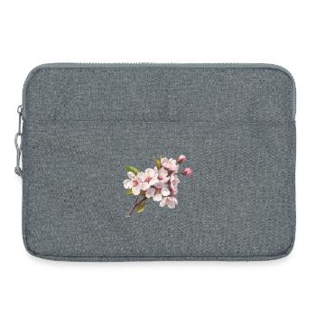 Pastel cherry blossoms - Laptop bag 15" - heather grey - Front