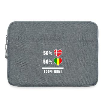 Mali et Danemark 100% drapeau de génie - Sacoche pour ordinateur portable 15 pouces - gris chiné - Devant