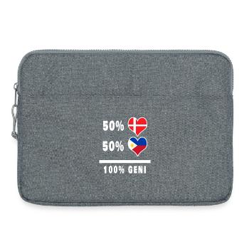 Philippinen und Dänemark 100% geniale Flagge - Laptoptasche 15" - Grau meliert - Vorne