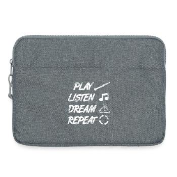 Spielen Hören Träumen Wiederholen - Laptoptasche 15" - Grau meliert - Vorne