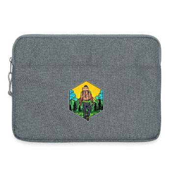 Wanderung Wandern Bergwanderung Wanderwege Touren - Laptoptasche 15" - Grau meliert - Vorne