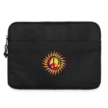 Signe de paix coloré pour la saison des festivals - Sacoche pour ordinateur portable 15 pouces - noir - Devant