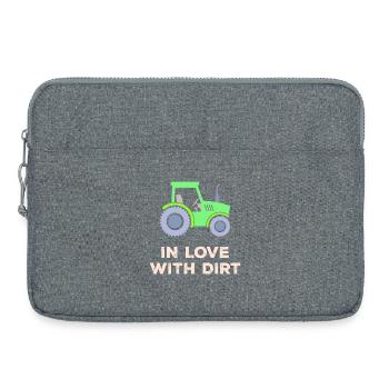 Bauer Traktor Landmaschinen Statement Fahrzeug - Laptoptasche 15" - Grau meliert - Vorne