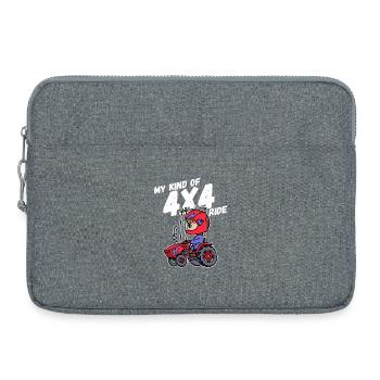 Traktor Jungbauer Landleben Statement Fahrzeug - Laptoptasche 15" - Grau meliert - Vorne