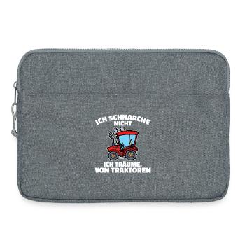 Biobauer Kraftfahrzeug Schlepper Traktor Statement - Laptoptasche 15" - Grau meliert - Vorne