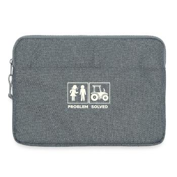 Traktor Statement Nutzfahrzeug Fahrzeug Ackerbau - Laptoptasche 15" - Grau meliert - Vorne