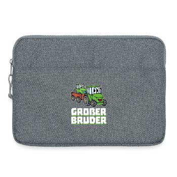 Fahrzeug Statement Traktor Landwirtschaft Biobauer - Laptoptasche 15" - Grau meliert - Vorne