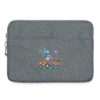 Véhicule Tracteur Déclaration de l’agriculteur agricole biologique - Sacoche pour ordinateur portable 15 pouces - gris chiné - Devant