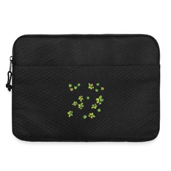 Frühlingsblätter Muster - Laptoptasche 15" - Schwarz - Vorne