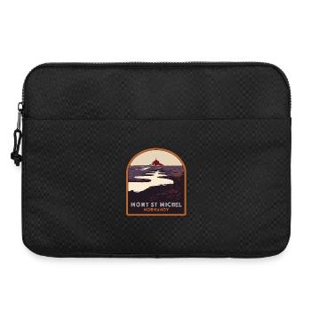 Colorful illustration of Mont Saint Michel - Laptop bag 15" - black - Front