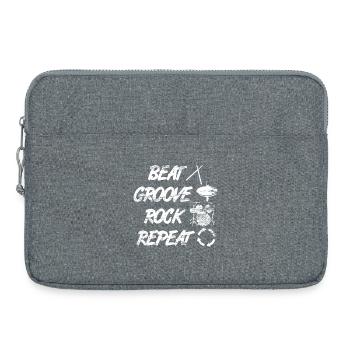 Beat Groove Rock Repeat - Laptop bag 15" - heather grey - Front