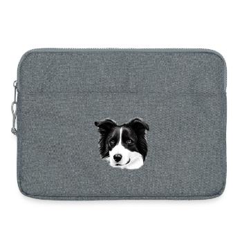 Kurzhaar Border Collie Hütehund - Laptoptasche 15" - Grau meliert - Vorne