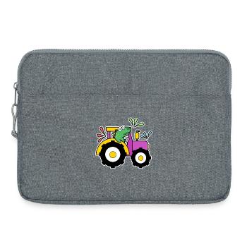Traktor Bauer Landmaschinen Kraftfahrzeug Ackerbau - Laptoptasche 15" - Grau meliert - Vorne