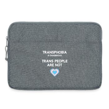 LGBT Pride Month - Trans Menschen - Laptoptasche 15" - Grau meliert - Vorne