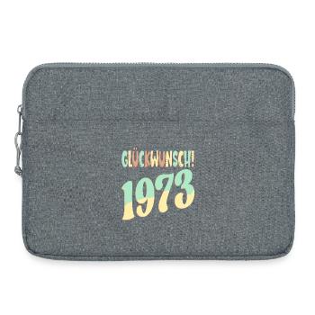 Glückwunsch Jahr 1973 - GEBURTSTAG RETRO - Laptoptasche 15" - Grau meliert - Vorne