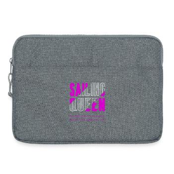 Reine de la voile - Sacoche pour ordinateur portable 15 pouces - gris chiné - Devant