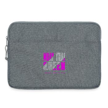 Muay Thai Queen - Sacoche pour ordinateur portable 15 pouces - gris chiné - Devant