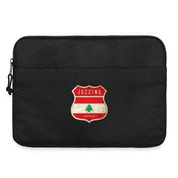 Design du drapeau des armoiries de Jezzine, Liban - Sacoche pour ordinateur portable 15 pouces - noir - Devant