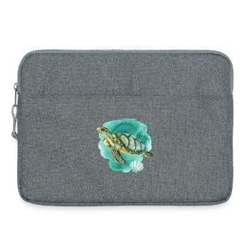 Meeresschildkröte im Ozean - Laptoptasche 15" - Grau meliert - Vorne