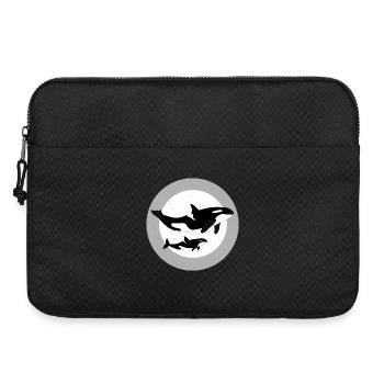 Wal und Orca Illustration - Laptoptasche 15" - Schwarz - Vorne