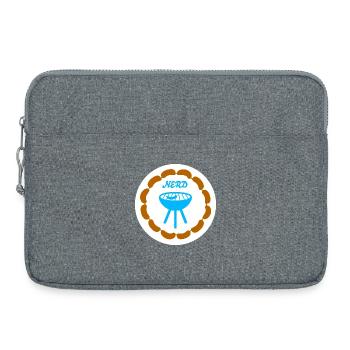 Chaîne de saucisses Grillades Nerd Camping Bratwurst Grill - Sacoche pour ordinateur portable 15 pouces - gris chiné - Devant