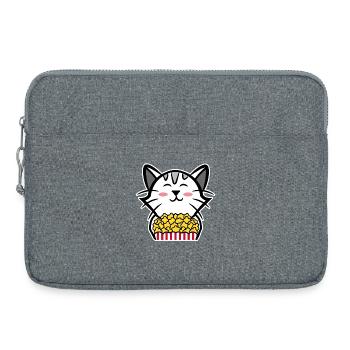 Films Popcorn Cat Streaming Cinéma Night Films - Sacoche pour ordinateur portable 15 pouces - gris chiné - Devant