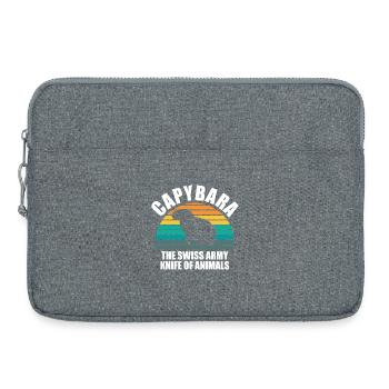Capybara Zoo Animal Design - Laptop bag 15" - heather grey - Front