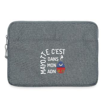 T SHIRT MAYOTTE C'EST DANS MON ADN - Sacoche pour ordinateur portable 15 pouces - gris chiné - Devant