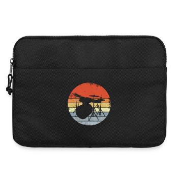 Vintage Schlagzeug Skizze - Laptoptasche 15" - Schwarz - Vorne