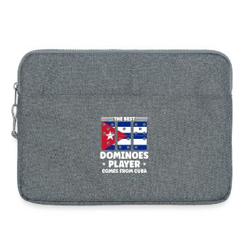 Domino Spiel Design - Laptoptasche 15" - Grau meliert - Vorne