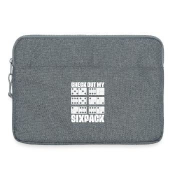 Domino Spiel Design - Laptoptasche 15" - Grau meliert - Vorne
