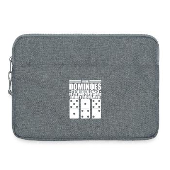 Domino Spiel Design - Laptoptasche 15" - Grau meliert - Vorne