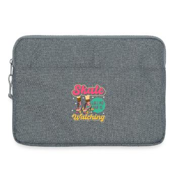 Rollschuh Design - Laptoptasche 15" - Grau meliert - Vorne