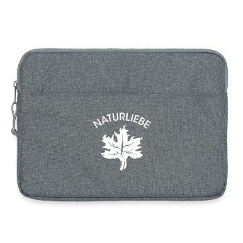 Nature Love Leaf Forest Nature Conservation Symbol Logo Icon - Laptop bag 15" - heather grey - Front