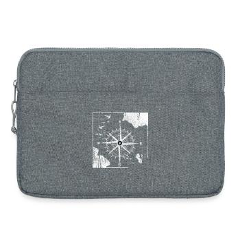 Conception nautique de boussole vintage - Sacoche pour ordinateur portable 15 pouces - gris chiné - Devant