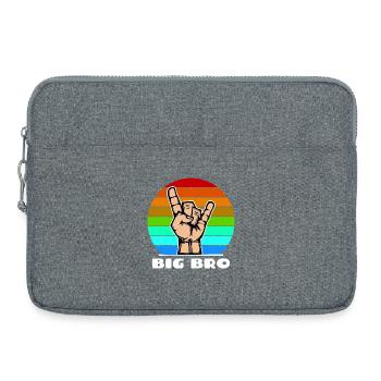 Großer Bruder Bruderherz Cooler Spruch Bro - Laptoptasche 15" - Grau meliert - Vorne