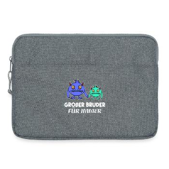 Bro Big Brother Statement Sibling Love - Laptop bag 15" - heather grey - Front