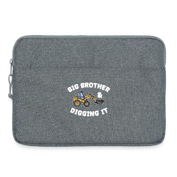 Geschwister Bruderherz Statement Großer Bruder - Laptoptasche 15" - Grau meliert - Vorne