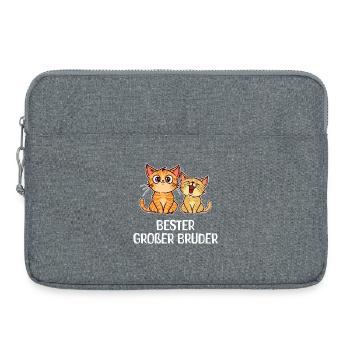 Sibling Love Bro Cat Statement Big Brother - Laptop bag 15" - heather grey - Front