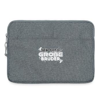 Bruderherz Statement Bro Stolzer Großer Bruder - Laptoptasche 15" - Grau meliert - Vorne
