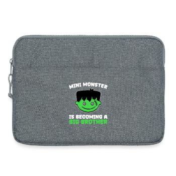 Geschwister Bro Großer Bruder Statement Bruderherz - Laptoptasche 15" - Grau meliert - Vorne